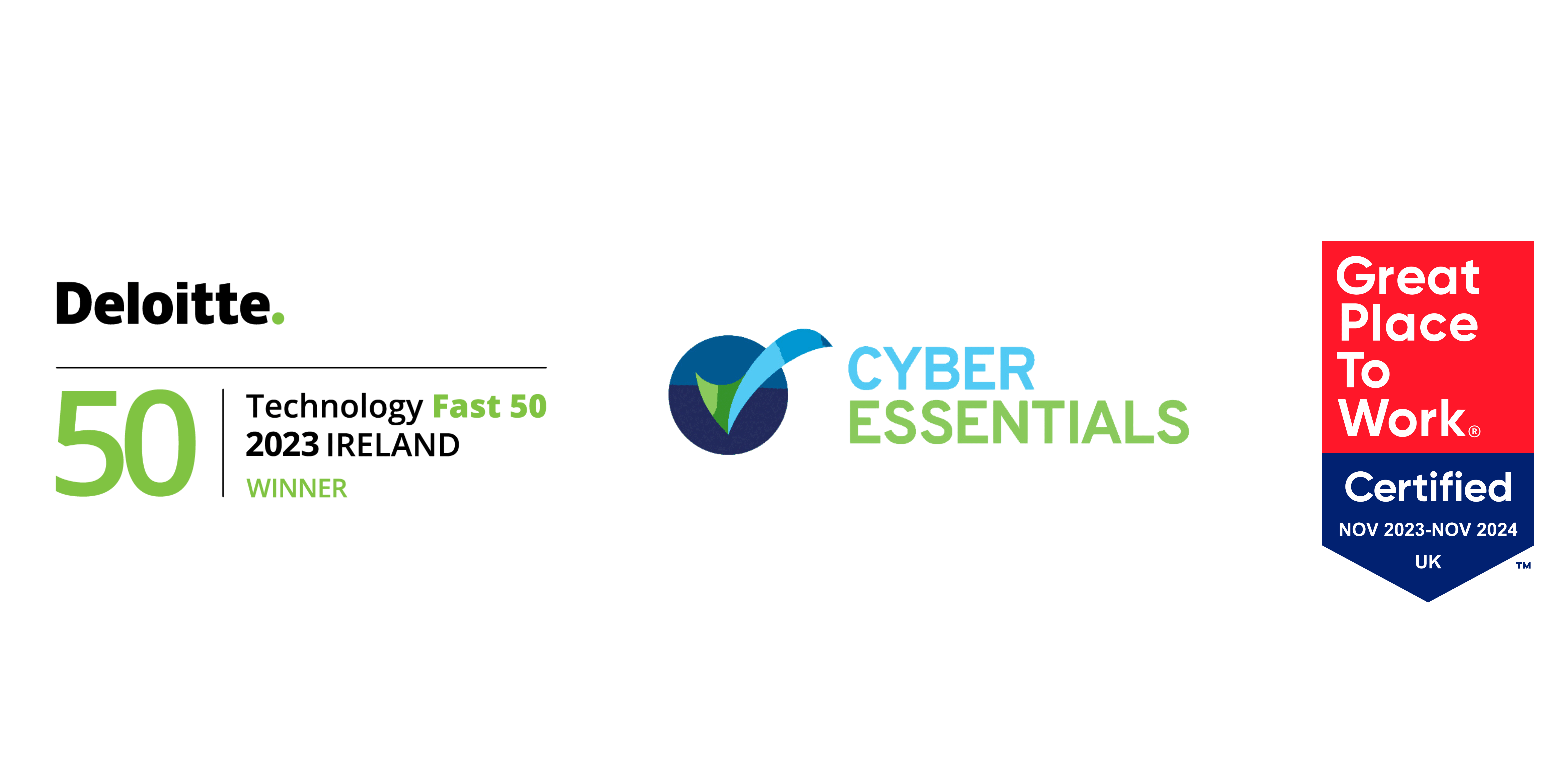 Deloitte Fast 50, Cyber Essentials, Great place to work (1)